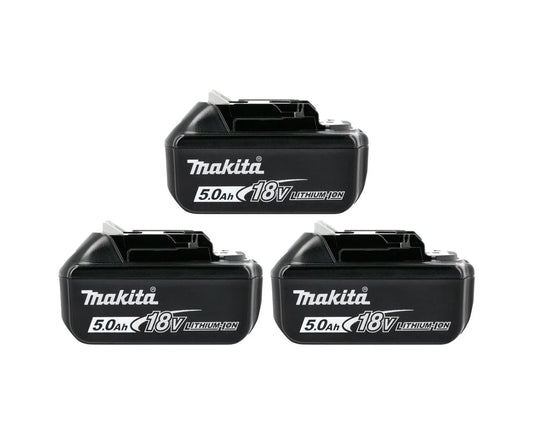 Makita BL1850 Battery Bundle – 3-Pack of 18V LXT 5.0Ah Li-Ion Cells
