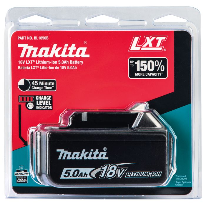 Makita BL1850B 18V LXT 5.0Ah Li-Ion Battery – Genuine 197280-8